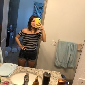 American eagle off the shoulder top